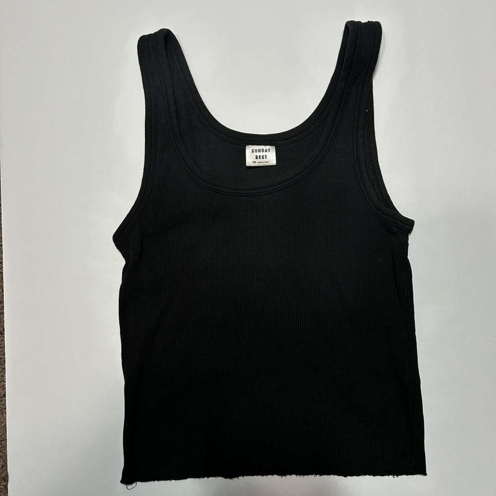 Aritzia Sunday Best Classic‎ Black Tank Top